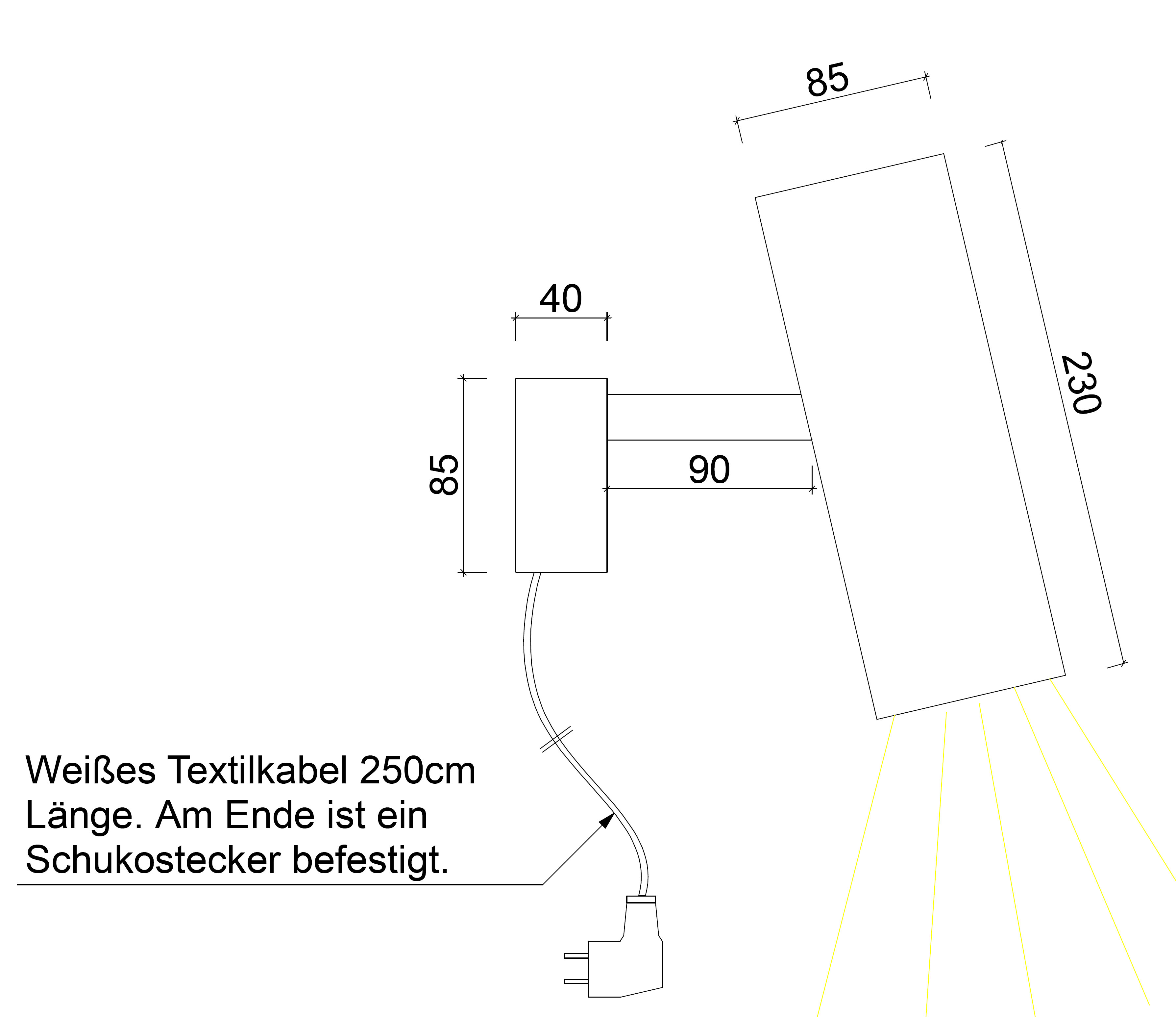 Decken- oder Wandanbauleuchtenset